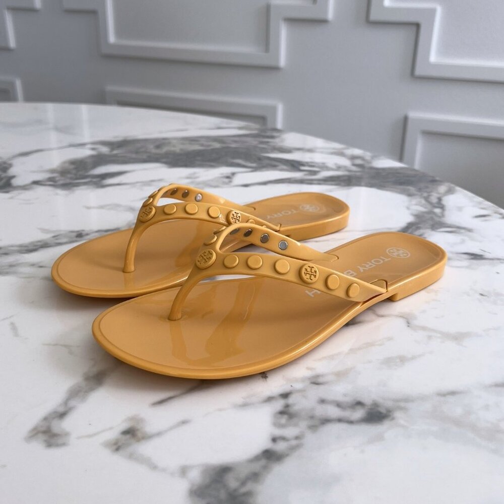 NWT - Tory Burch Studded Jelly Flip Flop - Sunburst